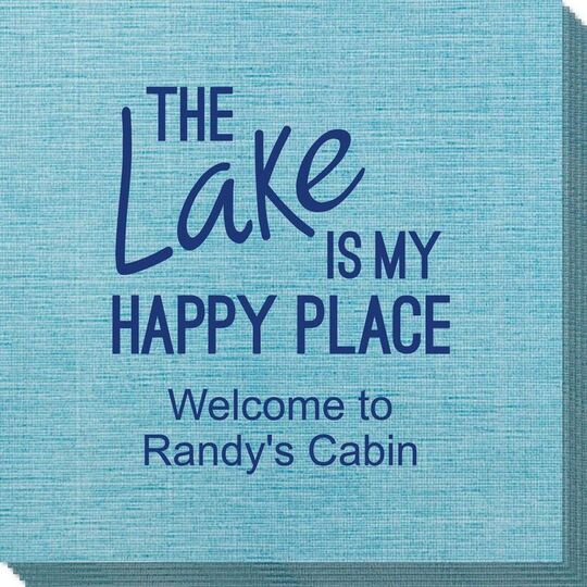 The Lake is My Happy Place Bamboo Luxe Napkins